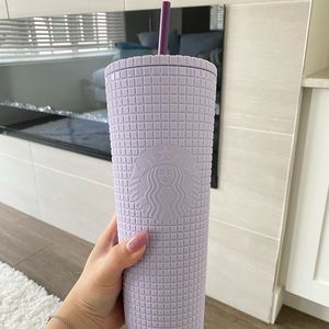 Starbucks Limited Lilac Purple Grid Stud Tumbler